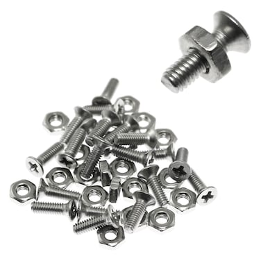 Maxmoral 20 Sets D Series Panel Screws and Nut Kit Panel Mount Connector for Attaching D Series Connectors to Panels, M2.5 x 8 mm Stainless Steel Screw
