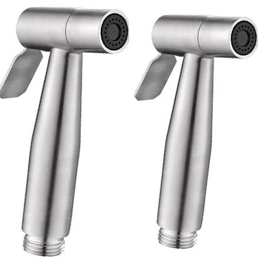 2 Pieces Bidet Toilet Sprayer Head Stainless Steel Handheld Bidet Sprayer Cloth Bathroom Diaper Sprayer for Kitchen and Toilet Cleaning (Bidet Sprayer Head) Golden