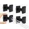 2inch Brass Shower Body Sprayer Jets Shower Head, Square Shower Body Spray Spa Massage Showerhead Wall Mount Nozzles, 4PCS, Black