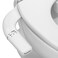SAMODRA Ultra-Slim Bidet Attachment for Toilet - Dual Nozzle (Frontal &amp; Rear Wash) Hygienic Bidets for Existing Toilets - Adjustable Water Pressure Fresh Water Toilet Bidet - Easy to Install