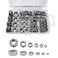ECKJ 210PCS 304 Stainless Steel Hex Nuts Assortment Kit for Screw Bolt with 6 Sizes DIN 934 (M3 M4 M5 M6 M8 M10) Great Replacement Fasteners for Professionals, Repairmen or DIY, Meet Your Every Needs