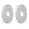 ELFCAB 2 Pcs Molded PU Ceiling Medallion for Light Fixtures and Ceiling Fans, 13"OD x 3-1/2"ID x 3/4" P (White)