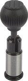 Kipp 03186-116 Steel Precision Locking Bolt with Cylindrical Support, Style B, Metric, Hardened/Ground and Grip Ball Anthracite Gray Finish, 28 mm Diameter