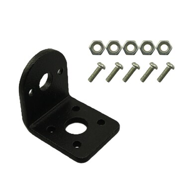 YTgilo 2PCS Motor Mounting Bracket 25mm Model Car Bracket DIY Special Iron Gearbox L-Shaped Fixed Seat Gear Reduction Motor Holder Suitable for Gearbox