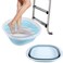 ESEHGS Portable Pool Foot Bath,Collapsible Pool Foot Wash Basin Tub,Foot Bath Basin for Above Ground Swimming Pools Accessories (Blue Baths)
