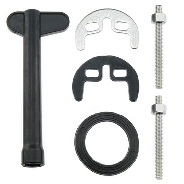LUORNG 1 Set Tap Fixing Tool Stainless Steel Horseshoe Two Holes Locking Nut Bolt Fixing Kit with Spanner Bracket Kit Kitchen Repair Kit for Tap and Sink