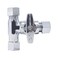 TT FLEX Tee Stop Valve, 3/8 Inch x 3/8 Inch x 3/8 Inch, 1/4 Turn, Compression Service Stop Fitting, Water Valve Shut Off, Push-to-Connect, PEX, Copper, CPVC, PE-RT