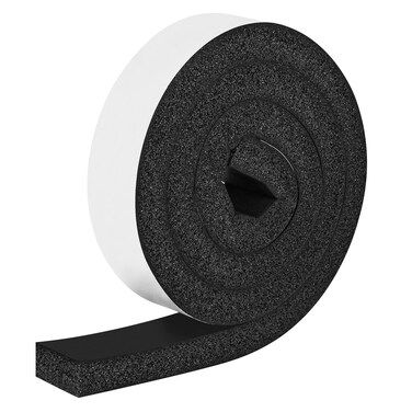 Foam Strips with Adhesive, 2 Inch Wide X 1 Inch Thick, Neoprene Weather Stripping High Density Foam Closed Cell Tape Seal for Doors and Windows Insulation, Total 6.5 Feet Long