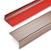 Jiekayi 2pcs Stair Nosing Aluminum Edge Trim 36" Stair Edge Protector Metal Step Covers Self Adhesive Stair Corner Guards Non Slip for Staircases Indoor Outdoor Stairs (36 x 1.6 x 0.8 in, Rose Gold)