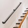 Thsgrt Pipe Hand Rails for Indoor Stairs Metal Stair Railing 1.5" Staircase Handrail for Outdoor and Indoor Stairs 440LBS Load Capacity Handrails for Stairs Aluminum Railing Kit (8 Feet, Black)