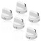 WB03X24795 Range Surface Burner Knob, 4396546 Gas Range Control Knob Replacement, AP5989028 Gas Range knobs Compatible with GE Stove Knob (White 5pcs) PS11729080