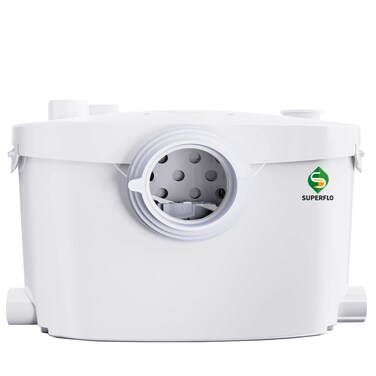 600W Macerator Pump for Basement Macerating Toilet System, Macerator Sewerage Sump Pump, Macerating Toilet pump with 4 Water Inlets,Clean Waste Pump for Basement Bathroom, Sink, Laundry