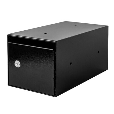 EIENHOSHI Steel Cash Drop Box, Money Safe Deposit Box with Tamper-Proof Slot, Mountable Money Drop Box for Hotels, Apartments