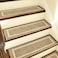 COSY HOMEER Soft Stair Treads Non-Slip Carpet Mat 28inX9in Indoor Stair Runners for Wooden Steps,Stair Rugs for Kids and Dogs, 100% Polyester TPE Backing 10pcs,Beige,Square