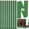 Threan Long Canvas Sandbags Flood Protection Thickened Reusable Sand Bags Rain Wind Flood Barrier with Elastic Band Water Barrier Tube Sandbags for Door Rain Water Flood Control, Green(6ft,8)