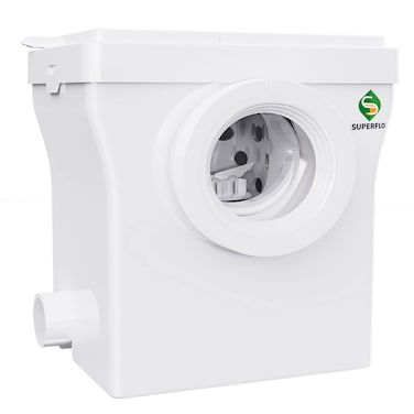 SUPERFLO Macerator Pump 600W Macerating Toilet Pump, Macerator Sewerage Pump With 3 Water Inlets For Connections Sink, Laundry, Sewerage Macerator Pump For Basement Sewage Water Disposal