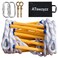 Emergency Fire Escape Ladder,Flame Resistant Safety Rope Ladder with Hooks10FT/13FT/16FT/26FT/32FT/49FT,Fast to Deploy,Easy to Store Withstand Weight up to 2000 pounds (49FT)