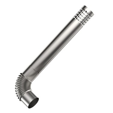 Ranein 4" OD Stainless Steel Vent Pipe Kit, includes 3" Elbow, 19.7" Horizontal Termination Pipe, and Chimney Rain Cap