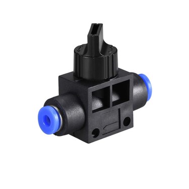 uxcell 4mm OD Pneumatic Air Flow Control Valve with Push-to-Connect Fitting,Union Straight,Pneumatic Air Controller Valve 6pcs