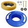 Toilet Flange with Wax Ring for Toilets Replacement Kit, Toilet Flange Wax Seal Ring Repair Kits with Mounting Hardware for 3 inch or 4 inch Pipes, Fit Toilets Install or Leaking