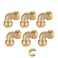 GUOFIS 1/2" 90-Degree Pushfit Elbow,6 Pack Push-fit Elbows with 1 Pack Disconnect Clip, Push-to-Connect Plumbing Fittings for PEX, Copper, CPVC