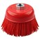 WENHUALI 3" Nylon Cup Brush with Mild Abrasive, Wire Cup Brush 4 1/2 Angle Grinder with 5/8 Inch-11 Threaded Arbor, Quickly Remove Rust, Paint - Surface Prepping for Truck Bed Liner Scuffing