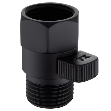 Angle Simple Shower Valve, Brass Water Flow Control Shut Off Valve for Hand Shower, RV Hose Flow Restrictor, Matte Black