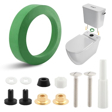 3'' Toilet Tank to Bowl Gasket Kit for American Champion 4 Toilet Parts AS738756-0070A, Toilet Tank to Bowl Coupling Kit Includes Gasket &amp; Bolt Kit with Handle