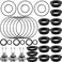 CroBlissful 36 Pcs Sand Filter Pump Seal Gasket Kit O Ring Kit, O Rings l Shape O Ring Gasket and Air Release Valve Compatible with Intex 25013 Sand Filter Pumps