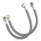 J-HVA Faucet Supply Lines Length 12" x G 3/8, 9/16 Female x 9/16 Male Thread Connector Braided Nylon Extension Hoses for Bathroom Kitchen Sink Faucet Hose Filter, 304 Stainless Steel Nut (1 Pair)