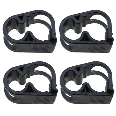 LUORNG 4PCS 6mm-12mm Pipe OD Stop Hose Clamp Flow Control Hose Clamp Adjustable Plastic Hose Clamp Black Lab Clamp Tube Suitable for Medical Device and Analytical Instrument and Laboratories