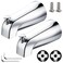 2 Pack Slip on Tub Spout with Diverter, Compatible with American Standard 8888026.002 Tub Spout, Bathroom Bathtub Faucet, Fits 1/2" Copper Water Tube(5/8" Diameter), Polished Chrome, 5/32" Hex Wrench