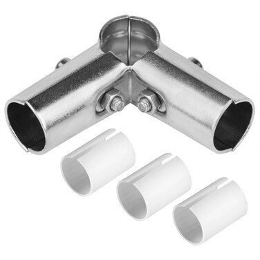 eoere 10 Sets 90 Degree Pipe Connector Clamp, Fit OD 25.4 mm Stainless Steel Pipe and 3/4" EMT