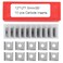 Diraeen 27pcs Carbide Lathe Tools,Tungsten Cutters Inserts Set for Wood Lathe Turning Tools, Include 11 mm Square with Radius, 12 mm and 8.9 mm Round, 30 x 10 mm Diamond, Screwdriver,Screws