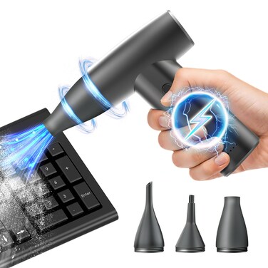 Electric Air Duster, Compressed Air Duster, Rechargeable Air Duster Compressed Air Blower, 110000RPM Pc Air Duster Computer Air Duster, Keyboard Electric Compressed Air Duster