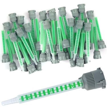 houya 20 PCS Epoxy Mixing Nozzle Adhesive Mixing Nozzle Tip Resin Mixer Adhesive Cartridges Tip Adhesive Gun Applicatior for 50ml/ 1.7oz (1:1Ratio)