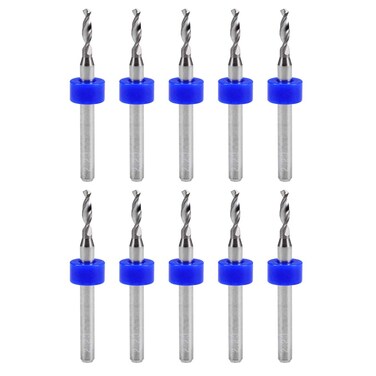 uxcell PCB Drill Bits 2.2mm Tungsten Carbide Rotary Tool Jewelry CNC Engraving Print Circuit Board Micro Drill Bits 1/8 Inch Shank 10 Pcs
