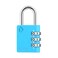Zarker XD35 Combination Lock, 3-Digit Padlock for School Gym Sports LockerLock, Fence, Toolbox, Case, Hasp Storage (1-Pack, Blue)
