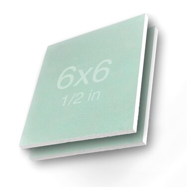 Denex Drywall Repair Panel - 6"x6"x1/2" - (2 Pack) - Moisture Resistant