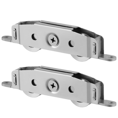 Skelang 2Pcs Sliding Patio Door Roller Assembly with 1-1/4" Steel Wheels, 304 Stainless Steel, Side Adjustable