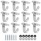 Auvotuis 12Pcs Screw Mount Ceiling Hooks Stainless Steel Under-Shelf Towel Hook Heavy Duty Coat Hook Hanger for Kitchen, Cupboard, Cabinet, Bathroom (Brushed Nickel)