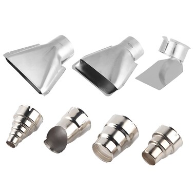 Hot Air Gun Nozzles, 7Pcs 35-40mm Stainless Steel Heat Gun Nozzles Kit Hot Air Gun Nozzle Attachments For Hot Air Soldering Station Repair Tool Accessory, For 1500-2000W 35-40mm Hot Air Gun