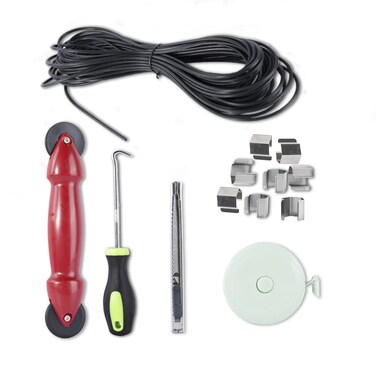 FLYZZZ Screen Repair Kit with 50ft Screen Spline Window Screen Replacement Kit 13Pcs Screen Roller Tool Kit Screen Repair Tool for Replacing &amp; Installing Door and Window Screens Mesh