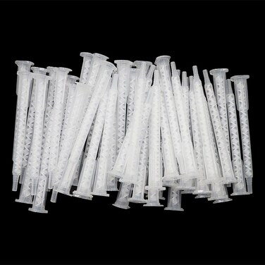 50 Pieces Epoxy Mixing Nozzle Static Mixer Nozzle MA5.4-17L for 50ml Adhesive Applicator Cartridges
