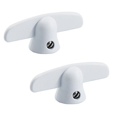 3/8" Butterfly Wing Nut T-Handle for Pella window crank,T-Crank Window Handle for Pella/Andersen Casement Window Crank (2 Pcs White)