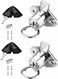 XIEHE 801 Office Furniture Desk Drawer Lock Cabinet Door Locker with 2 Keys 7/8 in. Outside Diameter (2 Packs, chome, keyed different2)