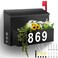 Wall-Mount Mailbox with Flag, Large Capacity Mailboxes for Outside House with Planter &amp; 3 Sets of 0-9 Mailbox Number Stickers, Galvanized Steel Rust-Proof Post Box Metal Mail Box, 13.8"W*9.8"H*3.9"D