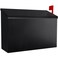 Wall-Mount Mailbox with Flag Metal Mail Box for Outside Large Capacity Rust-Proof Post Box for House Use, 14.2&acirc;&euro; x 4&acirc;&euro; x 9.5&acirc;&euro;, Black