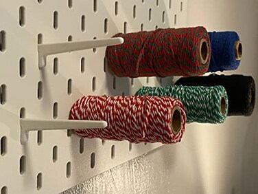 10-Pack of Thread Spool Pegboard Hooks Compatible with Skadis Pegboard (5 Inch)