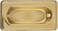 Lacquered Brass Window Sash Lift   3 1/8" x 1 5/8"   Pack of 10   Recessed Pull for Sash Windows   Reproduction Furniture Hardware   UA-823-PLB (10)